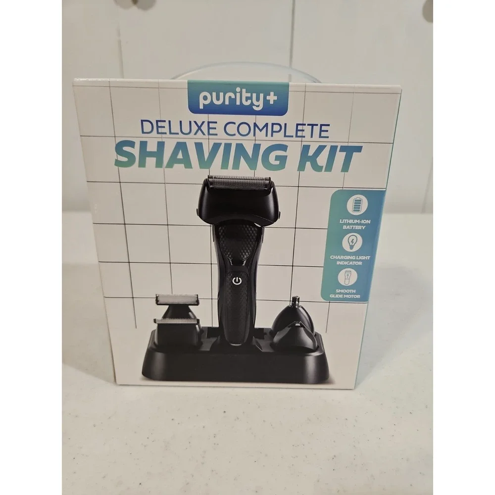 purity+ Shaving Kit Black, Beard, Nose, Ear Trimmers, Foil Shaver New‎ In Box